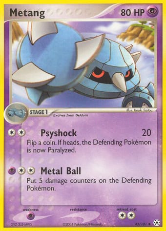 Metang EX Hidden Legends Pokemon Card