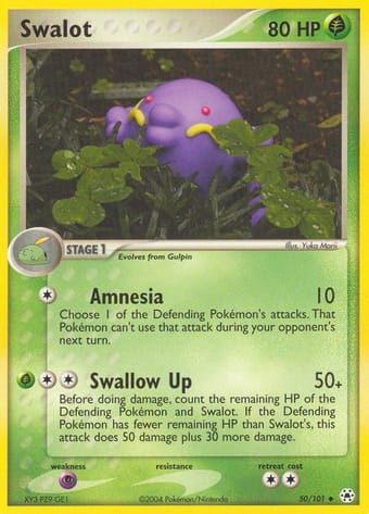 Swalot EX Hidden Legends Pokemon Card