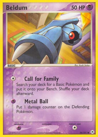 Beldum EX Hidden Legends Pokemon Card