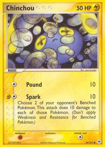 Chinchou EX Hidden Legends Pokemon Card