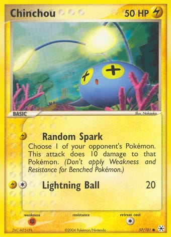 Chinchou EX Hidden Legends Pokemon Card