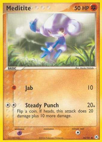 Meditite EX Hidden Legends Pokemon Card