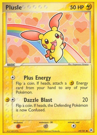 Plusle EX Hidden Legends Pokemon Card