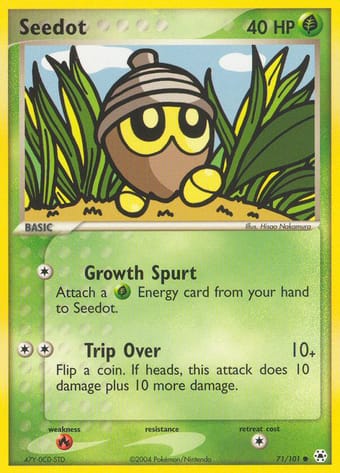 Seedot EX Hidden Legends Pokemon Card