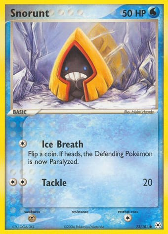 Snorunt EX Hidden Legends Pokemon Card