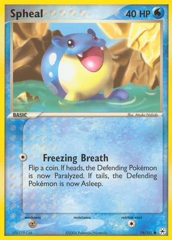 Spheal EX Hidden Legends Pokemon Card