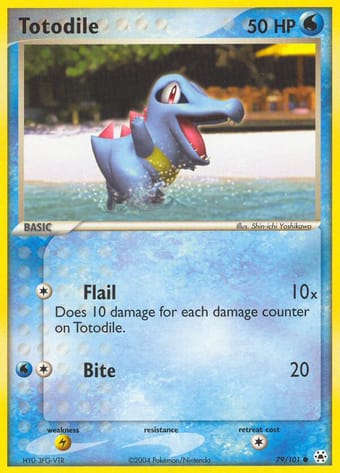 Totodile EX Hidden Legends Pokemon Card