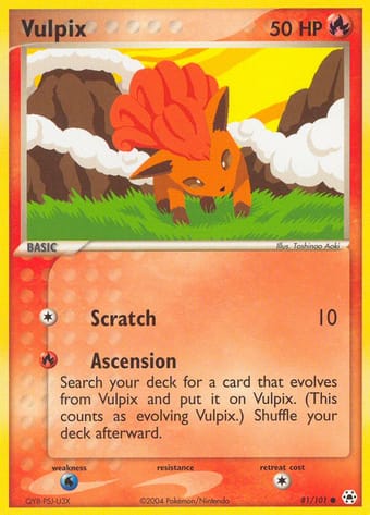 Vulpix EX Hidden Legends Pokemon Card