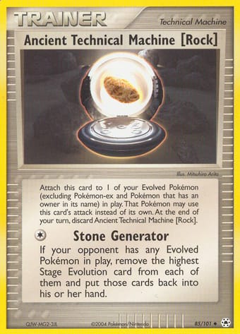 Ancient Technical Machine (Rock) EX Hidden Legends Pokemon Card