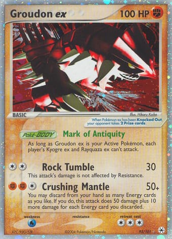 Groudon ex EX Hidden Legends Pokemon Card