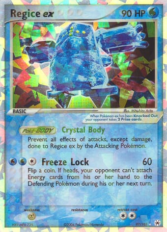 Regice ex EX Hidden Legends Pokemon Card