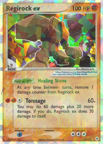 Regirock ex EX Hidden Legends Pokemon Card