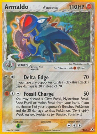 Armaldo δ EX Holon Phantoms Pokemon Card