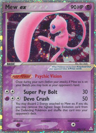 Mew ex EX Holon Phantoms Pokemon Card