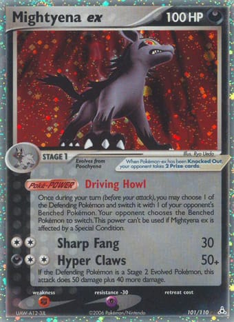 Mightyena ex EX Holon Phantoms Pokemon Card