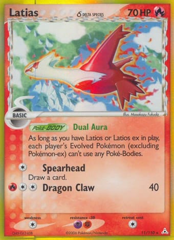 Latias δ EX Holon Phantoms Pokemon Card