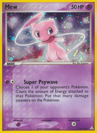 Mew EX Holon Phantoms Pokemon Card