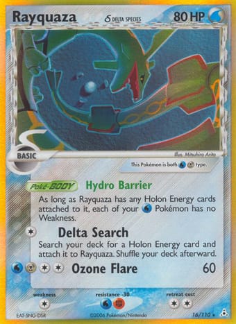 Rayquaza δ EX Holon Phantoms Pokemon Card