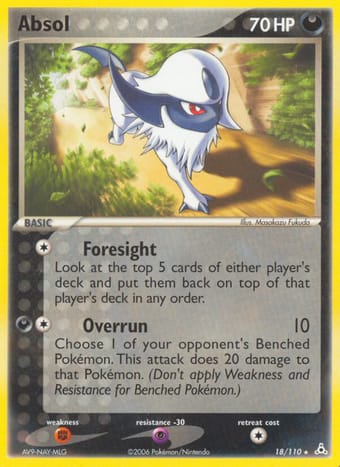 Absol EX Holon Phantoms Pokemon Card