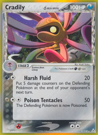 Cradily δ EX Holon Phantoms Pokemon Card