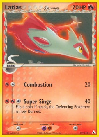 Latias δ EX Holon Phantoms Pokemon Card