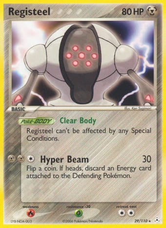 Registeel EX Holon Phantoms Pokemon Card