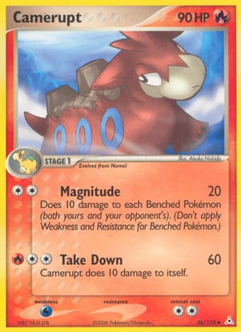 Camerupt EX Holon Phantoms Pokemon Card