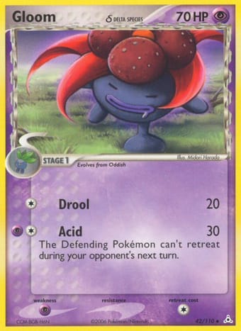 Gloom δ EX Holon Phantoms Pokemon Card
