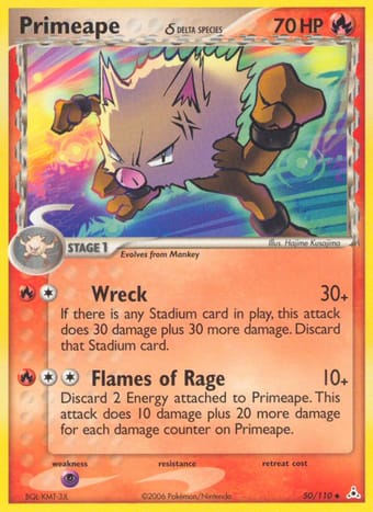 Primeape δ EX Holon Phantoms Pokemon Card