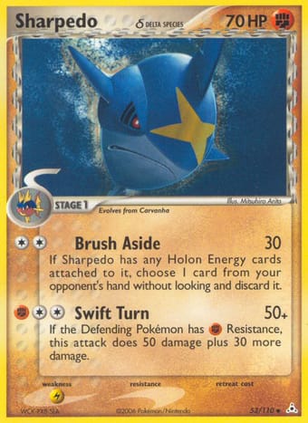 Sharpedo δ EX Holon Phantoms Pokemon Card