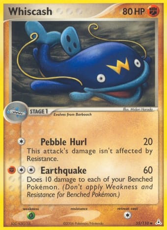 Whiscash EX Holon Phantoms Pokemon Card