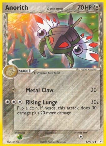 Anorith δ EX Holon Phantoms Pokemon Card