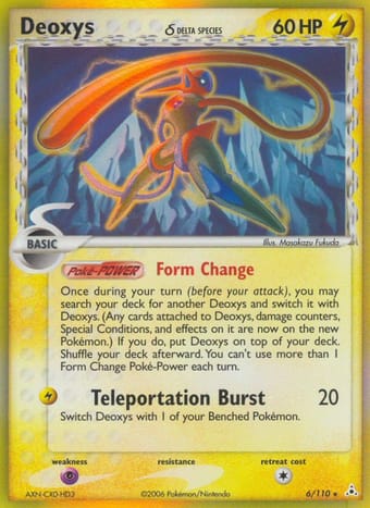 Deoxys δ EX Holon Phantoms Pokemon Card