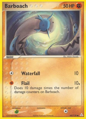Barboach EX Holon Phantoms Pokemon Card