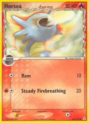 Horsea δ EX Holon Phantoms Pokemon Card