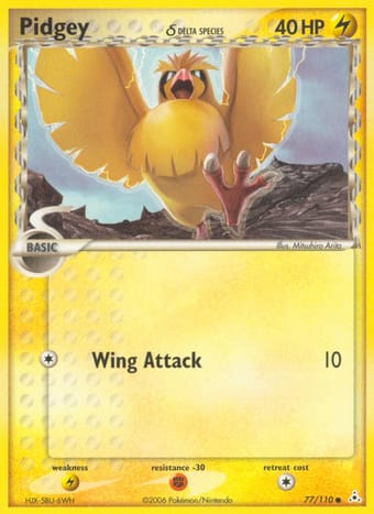 Pidgey δ EX Holon Phantoms Pokemon Card