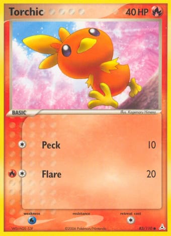 Torchic EX Holon Phantoms Pokemon Card