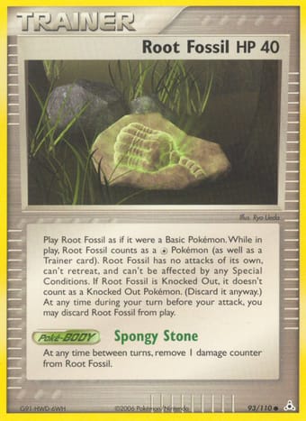 Root Fossil EX Holon Phantoms Pokemon Card