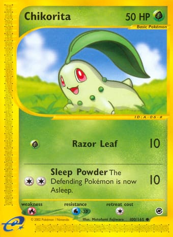 Chikorita Expedition Base Set Pokemon Card