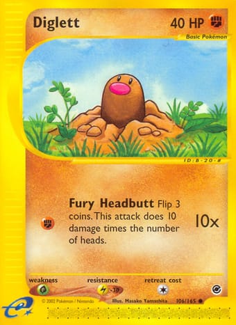 Diglett Expedition Base Set Pokemon Card