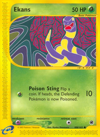 Ekans Expedition Base Set Pokemon Card