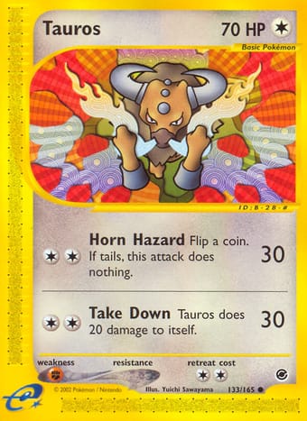 Tauros Expedition Base Set Pokemon Card