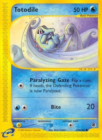 Totodile Expedition Base Set Pokemon Card