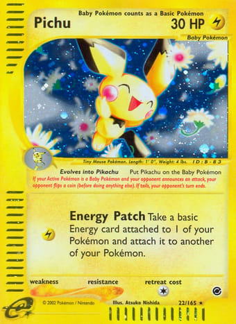 Pichu Expedition Base Set Pokemon Card