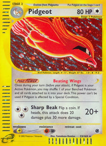 Pidgeot Expedition Base Set Pokemon Card