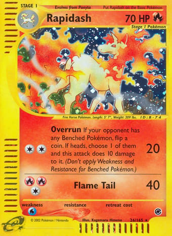 Rapidash Expedition Base Set Pokemon Card
