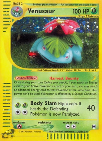 Venusaur Expedition Base Set Pokemon Card