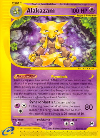 Alakazam Expedition Base Set Pokemon Card