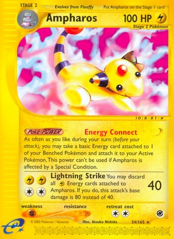 Ampharos Expedition Base Set Pokemon Card