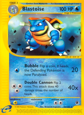 Blastoise Expedition Base Set Pokemon Card